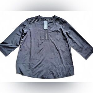 Zeagoo Women’s Black Long Sleeve Shirt NWT Size XXL Lightweight Spring Church